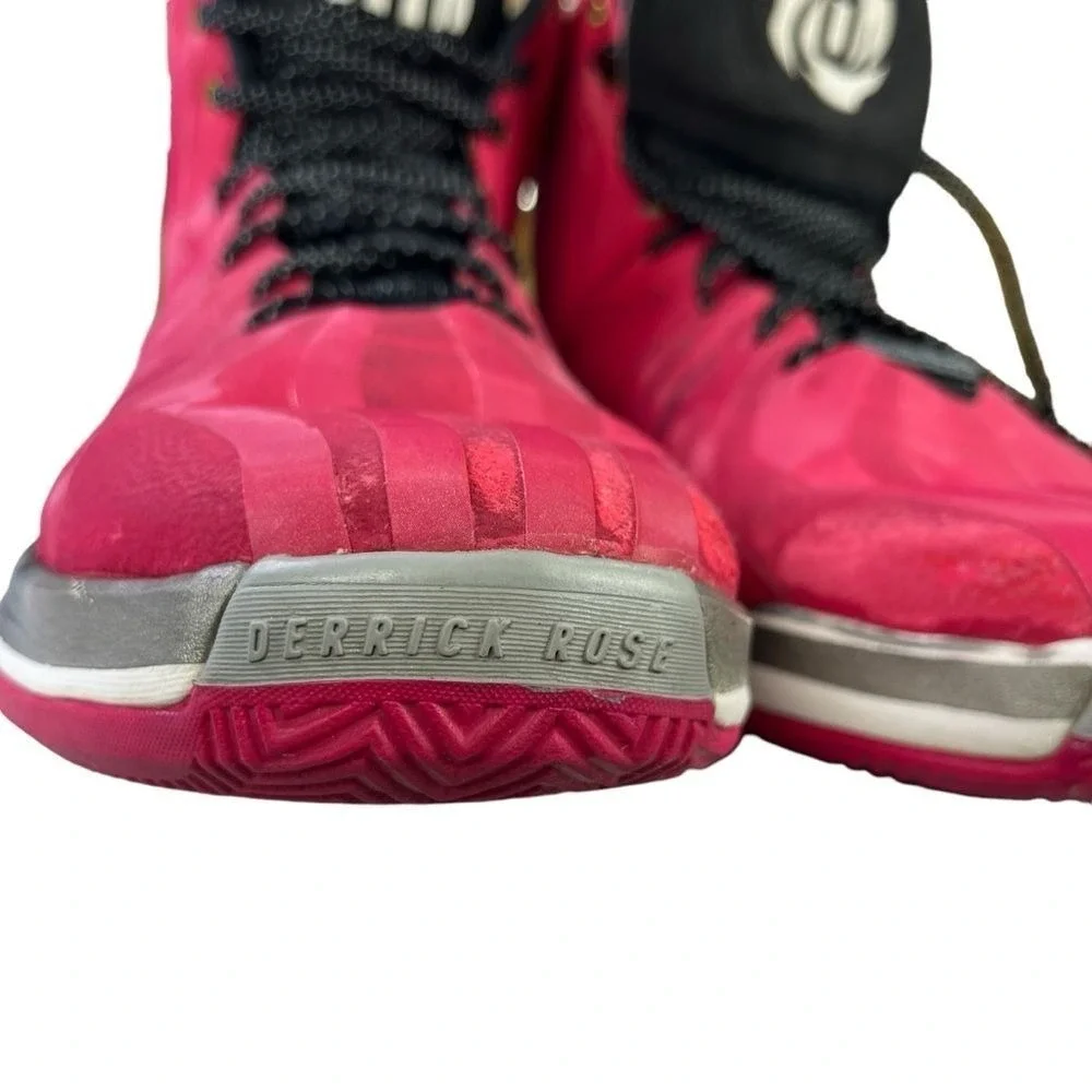 Vintage Adidas‎ D Rose 4.5 Mens 14 Pink Basketball Sneakers GeoFit SprintFrame